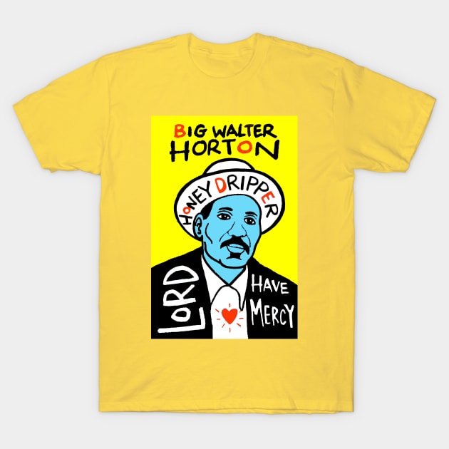 Big Walter Horton T-Shirt by krusefolkart